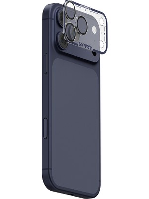 iPhone 17 Pro Uyumlu Skinarma Magma Serisi Mat Kamera Lens Koruyucu Mavi
