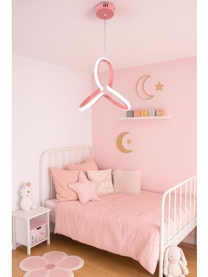 Ömür Avize Sonya Ledli Pembe Cocuk Odası Avizesi