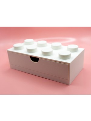 LEGO Tasarımlı Mini Çekmece 4x2 Masaüstü Düzenleyici Dekoratif Saklama Kutusu