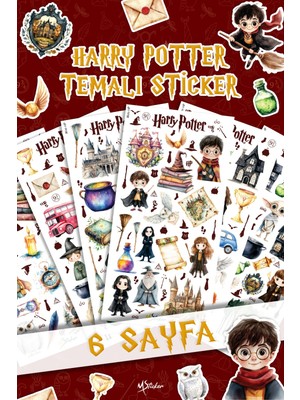 Msticker Harry Potter Temalı Mini Sticker Seti –  111 Parça - Sevimli Koleksiyon Stickerları, Eğlenceli Set