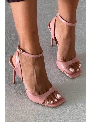 Ayakkabı Prensi Zach Bilekten Bantlı Gül Kurusu Rugan