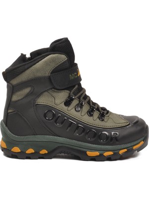 Mc Jamper Siyah Haki Polarlı Kaymaz Fermuarlı Unisex Outdoor Çocuk Bot 2115 F