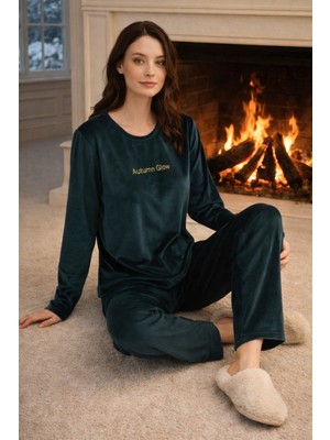Remsa Kadın Kadife Kumaş Pijama Takımı 13165-2954 PETRO01