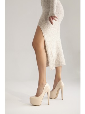 Ayakkabı Prensi 1840 50 Burnu Açık Nude Rugan