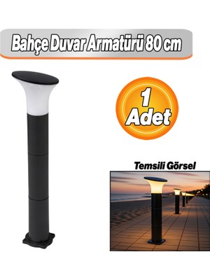 Badem10 Kuğu Set Üstü Bahçe Duvar Armatürü 80 cm Modern Dış Mekan Aydınlatma Aplik Villa Duvar Lambası