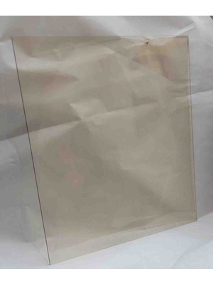 Kera Glass 22 x 16 Yüksek Isıya Dayanıklı Şömine Kuzine Soba Camı 4 mm - Seramik Cam (Bal Rengi, Şeffaf)