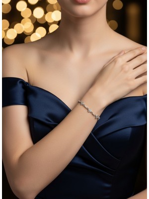 Zarene Silver Papatya Dizisi Bileklik 925 Ayar Gümüş