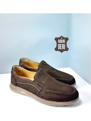Asyya Hakiki Deri Taba/kahverengi Günlük Loafer Erkek Ayakkabısı 👞
