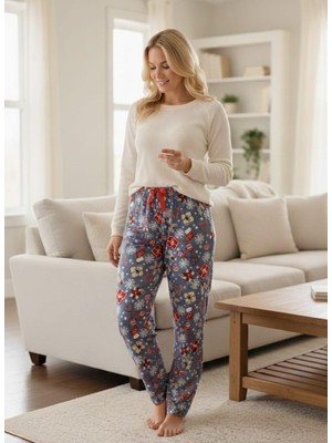 Pemilo Kadın Desenli Süet Tek Alt