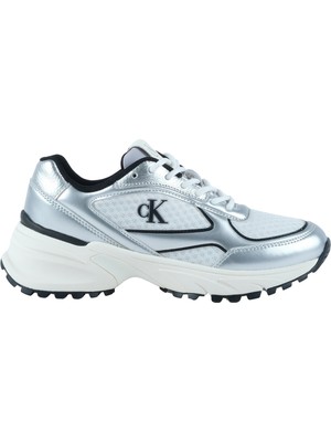 Calvin Klein Hike Runner Mesh Mix Kadın Gri Spor Ayakkabı (YW0YW02063-0IX)
