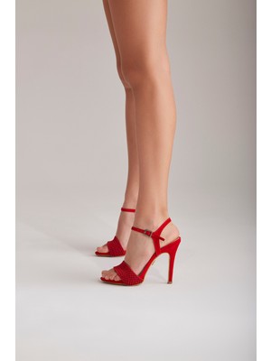 Ayakkabı Prensi Orgulu Kirmizi Kadın Klasik Topuklu Ayakkabı Orgulu