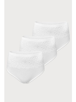 Malabadi Kadın 3'lü Paket Dantelli Modal Yüksek Bel Toparlayıcı Külot 3M1920