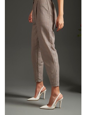 Ayakkabı Prensi Monica Beyaz Mat 10 cm Kadın Stiletto, Topuklu Ayakkabı