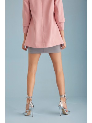 Ayakkabı Prensi Vivid Bilekten Bağcıklı Stiletto Gumuş 10 cm Kadın Stiletto, Topuklu Ayakkabı