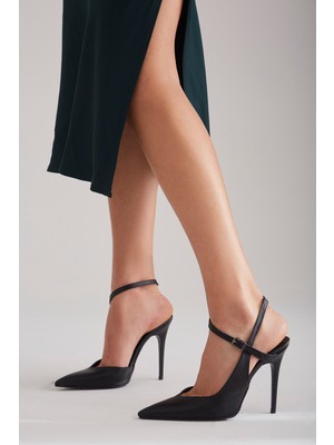 Ayakkabı Prensi Yuri Stiletto Siyah Mat 10 cm Kadın Stiletto, Topuklu Ayakkabı