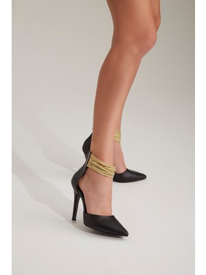 Ayakkabı Prensi Tokyo Siyah Mat 10 cm Kadın Stiletto, Topuklu Ayakkabı