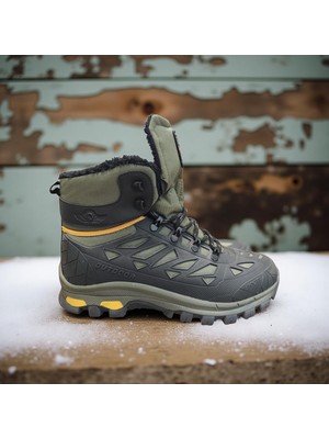 Asker Yeşili Kışlık Outdoor Bot | Su Geçirmez & Içi Kürklü Sıcak Tutuş ❄️