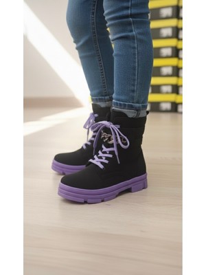 Asissa 💜 Çocuk Botu - Mor/siyah Şık ve Rahat Model 💜