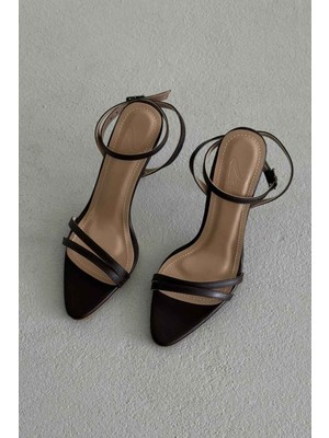 Ayakkabı Prensi Elaxi Bilekten Bantlı Acı Kahve Mat