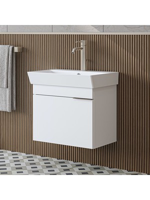 Roomart Likya Tek Kapaklı Lavabolu 59 cm Banyo Dolabı Alt, Lavabolu Banyo Alt Dolabı