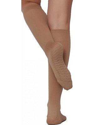 Çorap Diyarı & Bella Calze Diz Altı Bronz Renk 2 Çift Masaj Çorabı