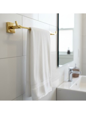 Emfa Aksesuar Gold Uzun Havluluk - Premium Altın Havluluk %100 Pirinç Paslanmaz