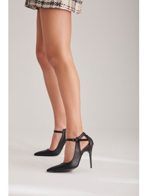Ayakkabı Prensi Juno Stiletto Siyah Mat 10 cm Kadın Stiletto, Topuklu Ayakkabı