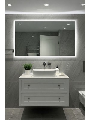 Digital Hayat Dikdörtgen Dokunmatik & Dimli Buton Işıklı Banyo Ayna 30X50 - 40X60 - 50X70 - 60X80