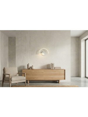 Acrolite Dekoratif Modern Duvar Aplik (Oturma Odası, Yatak Odası, Yemek Odası, Banyo, Kafe) 25X30CM Beyaz 3000K