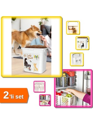 Hereveoyuncak Mama Saklama Kabı Kapaklı 6 Lt Organizer + Buzdolabı Düzenleyici Sepet Gri - 2li Set Y1J1P9