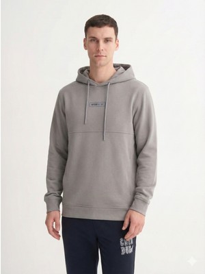 Cazador Caz 53720 Kapşonlu Scuba/dalgıç Kumaş Erkek Sweat Gri