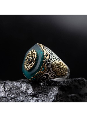 Canka İslam Usta Tasarımı Tumturak Gümüş Erkek Yüzük