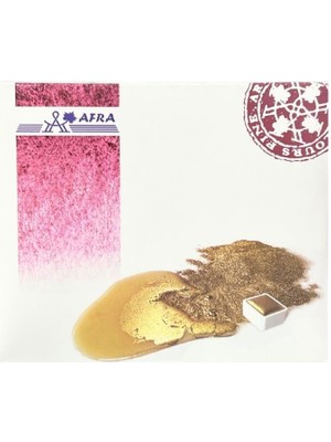 Afra Profesyonel Metalik Yaldız Tablet Sulu Boya Seti 18 Renk Yarım Tablet