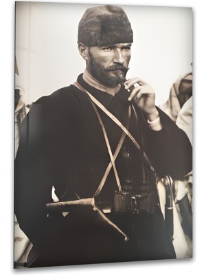 Myphotostation Atatürkdekoratif Temperli Cam Tablo, Modern Uv Baskılı Duvar Tablosu, Salon ve Ofis Için Şık Duvar Dekoru