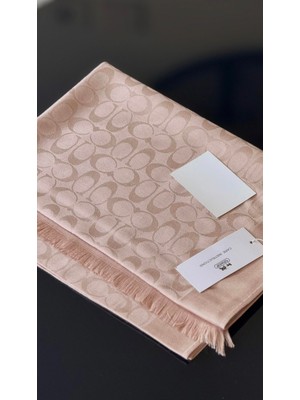 Gül Sezgin Butik Kadın Pudra Coach Desen Ithal Şal