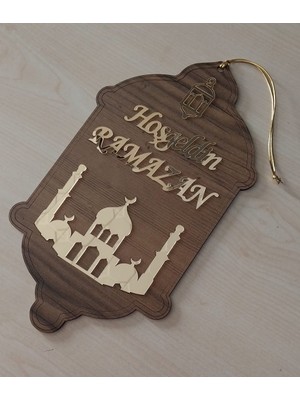 Hein Hoşgeldin Ramazan Duvar Süslemesi Ahşap Kapı Süsü