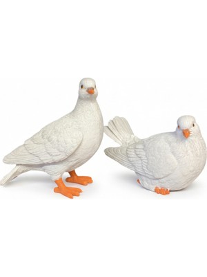 Gitti Gitti Dekoratif Güvercin Biblo Ikili Set Beyaz