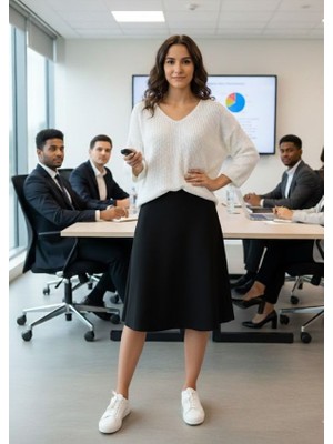 Urumday Kadın V Yaka Kazak