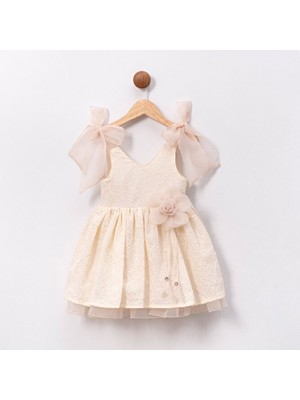 ministok Jasmine Askılı Bej Kız Çocuk Elbise