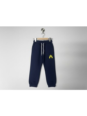 Merve Nur Tekstil 3 Iplik Şardonlu Kabartmalı Fosforlu Baskı Cepli Beli Lastikli Çocuk Tek Alt