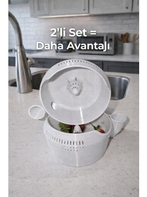 Home 2’li Set Kendinden Dönen Akıllı Süzgeç – Yan Girişli Su Akışıyla Hızlı ve Hijyenik Yıkama