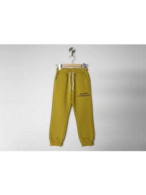 Merve Nur Tekstil 3 Iplik Şardonlu Kabartmalı Fosforlu Baskı Cepli Beli Lastikli Çocuk Tek Alt