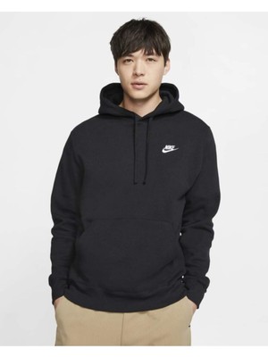 Nike BV2654-010 Sportswear Club Fleece Kapüşonlu Siyah Unisex Sweatshirt