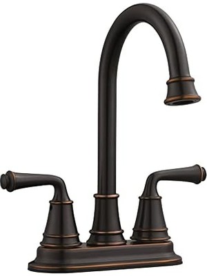 524777 Eden Mutfak Lavabosu Için 2 Saplı Bar Musluğu, 2.1 Gpm, Yağla Pürüzsüzleştirilmiş Bronz Kaplama