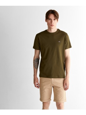Gant Erkek Yeşil Regular Fit Bisiklet Yaka T-Shirt