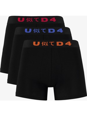 United4 Unıted4 Classic Erkek Siyah Boxer