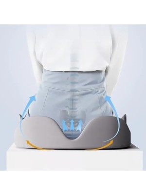 Ortopedik Oturma Minderi – Kuyruk Sokumu ve Bel Desteği Için Memory Foam Yastık | Posture Düzeltici, Tekerlekli ve Ofis Sandalyesi Için Ergonomik Minder