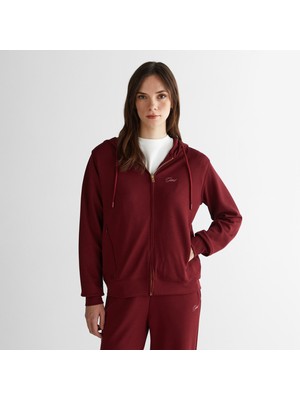 Gant Kadın Kahverengi Regular Fit Fermuarlı Sweatshirt