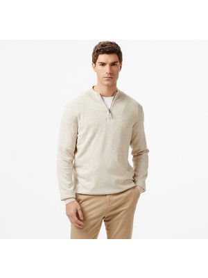 Nautica Erkek Krem Classic Fit Kazak