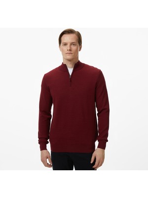 Nautica Erkek Bordo Classic Fit Kazak